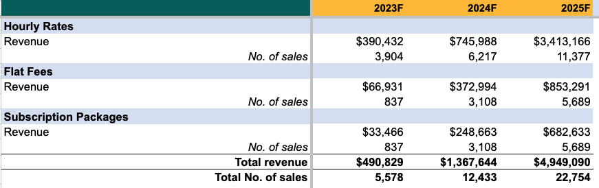 revenue summary of non emergency medical business plan 